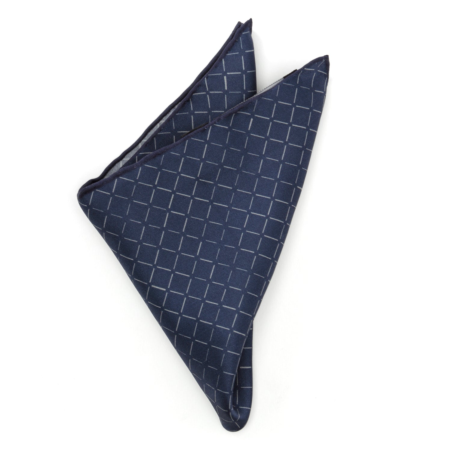 Navy Diamond Pocket Square Image 3