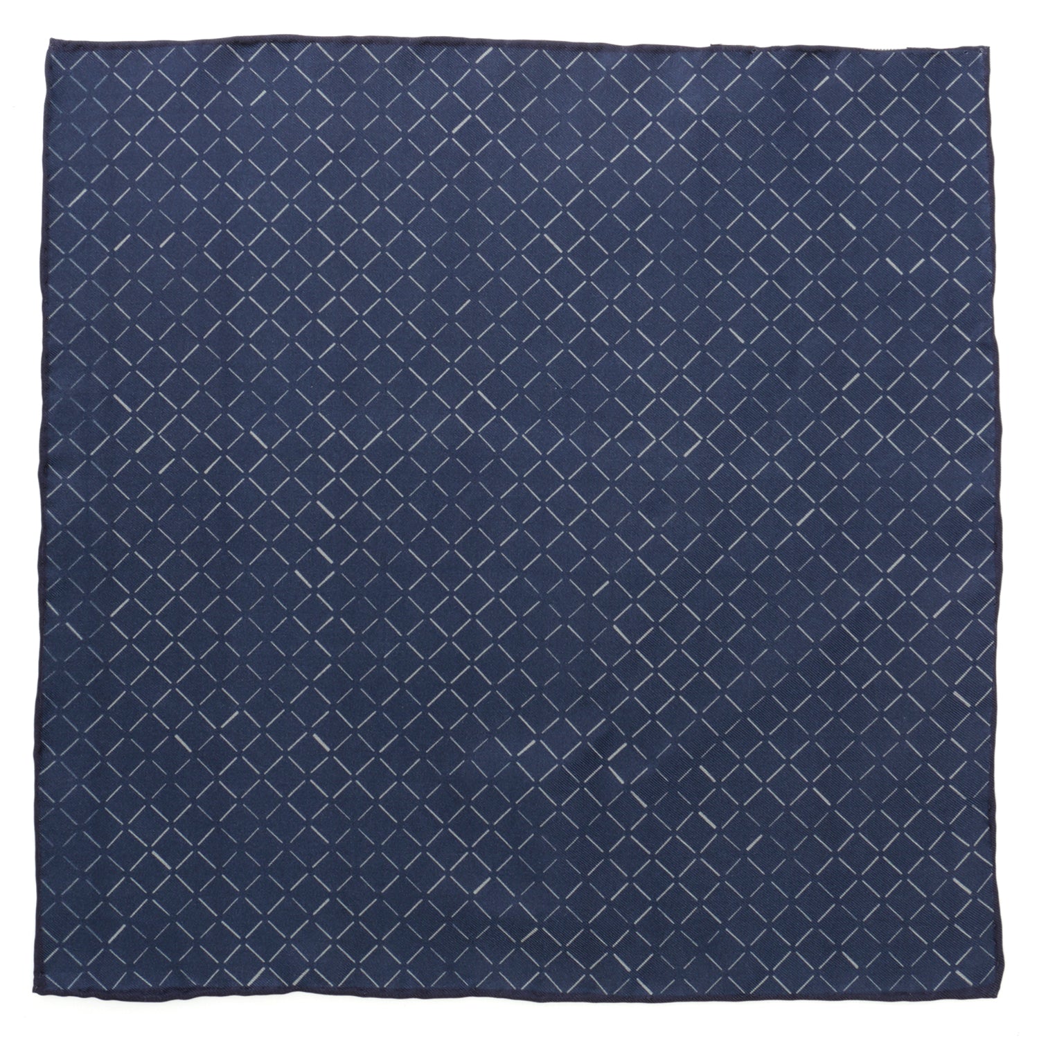 Navy Diamond Pocket Square Image 1