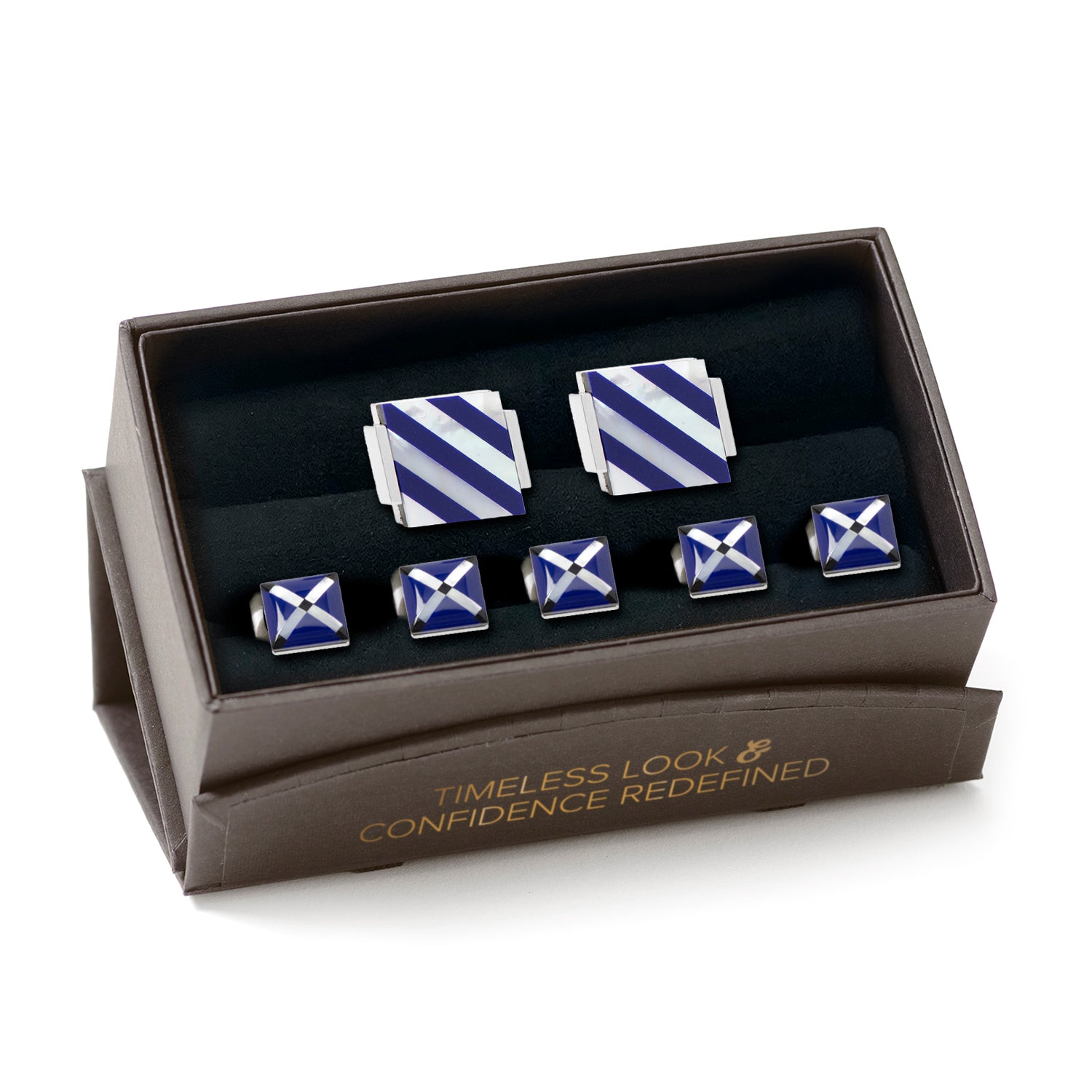Mother of Pearl Floating and Diamond 5-Stud Set Image 7