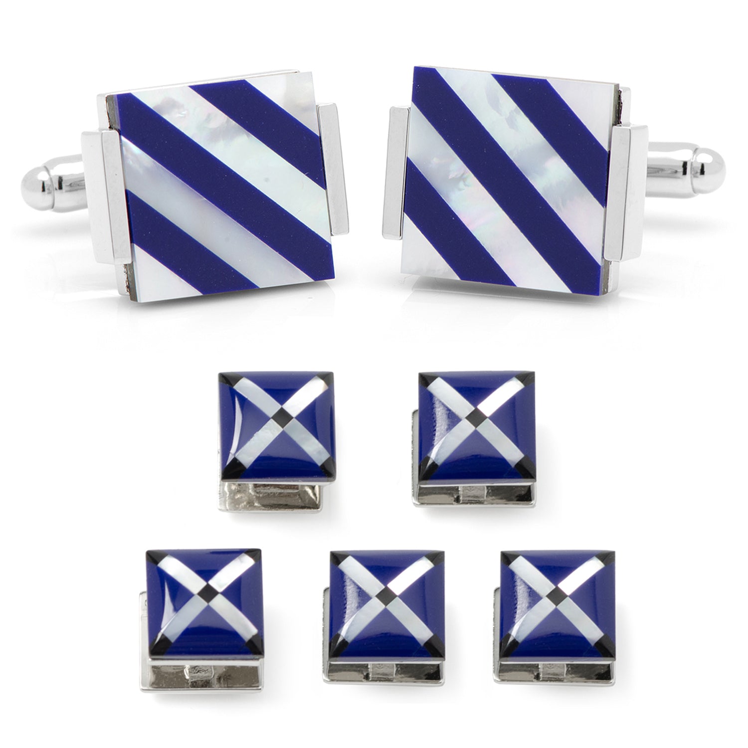 Mother of Pearl Floating and Diamond 5-Stud Set Image 1