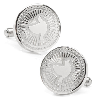 Silver Dove Radial Cufflinks Image 1