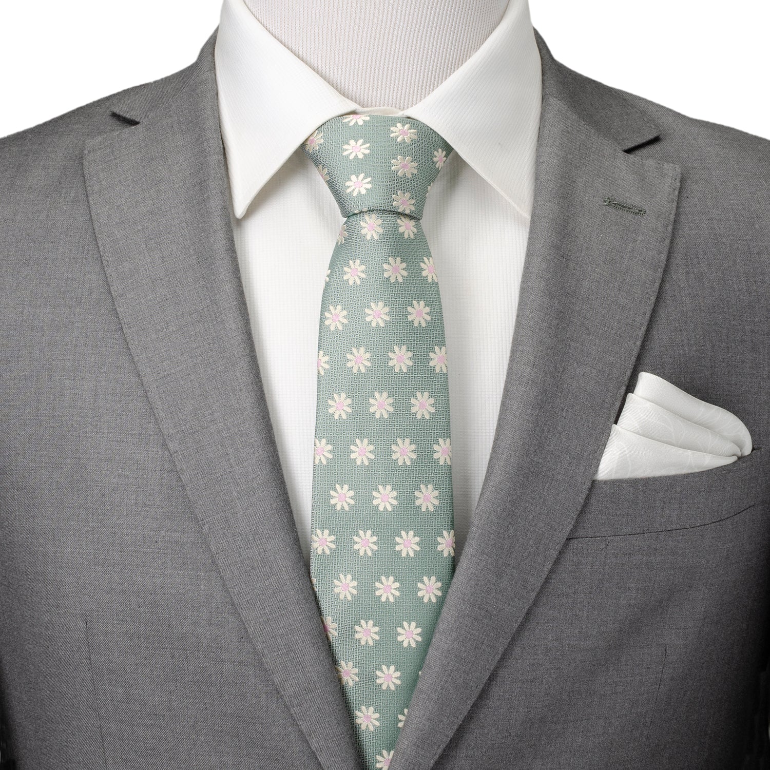 Daisy Soft Green Men's Tie Image 2