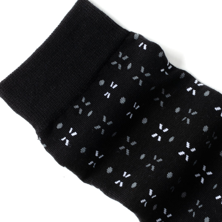 Dot Patterned Black Men's Socks Image 4