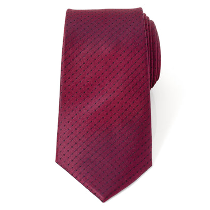 Red Pin Dot Men's Tie Image 3