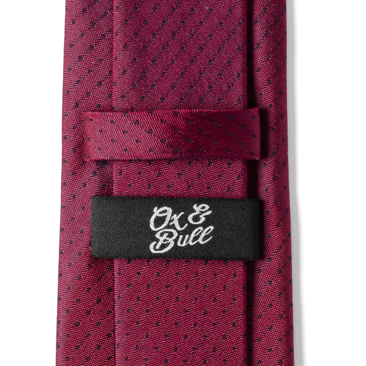 Red Pin Dot Men's Tie Image 6