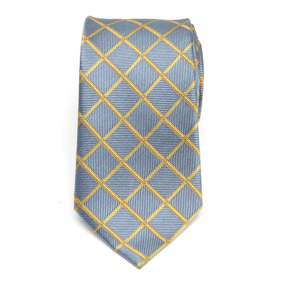 The Edward Tie (Gold Check Men's Tie) Image 3