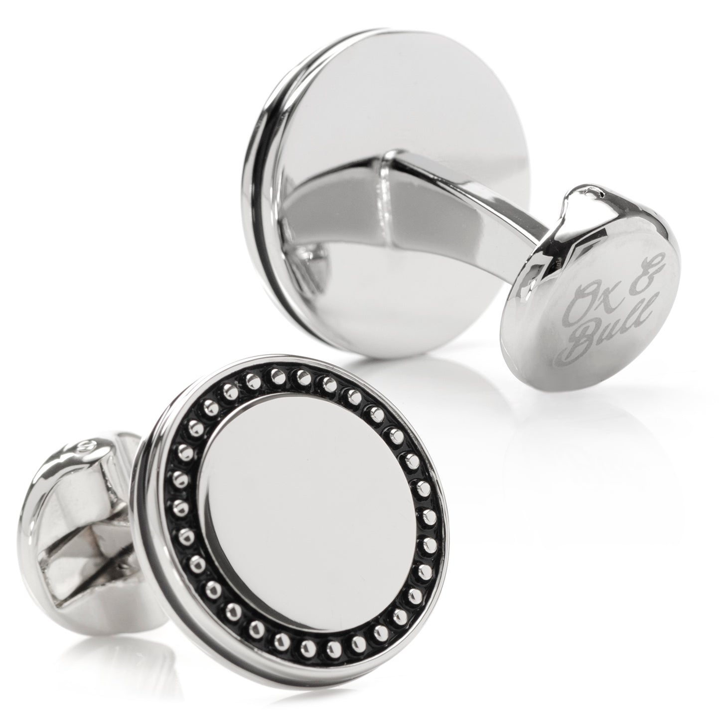 Engravable Studded Cufflinks Image 2