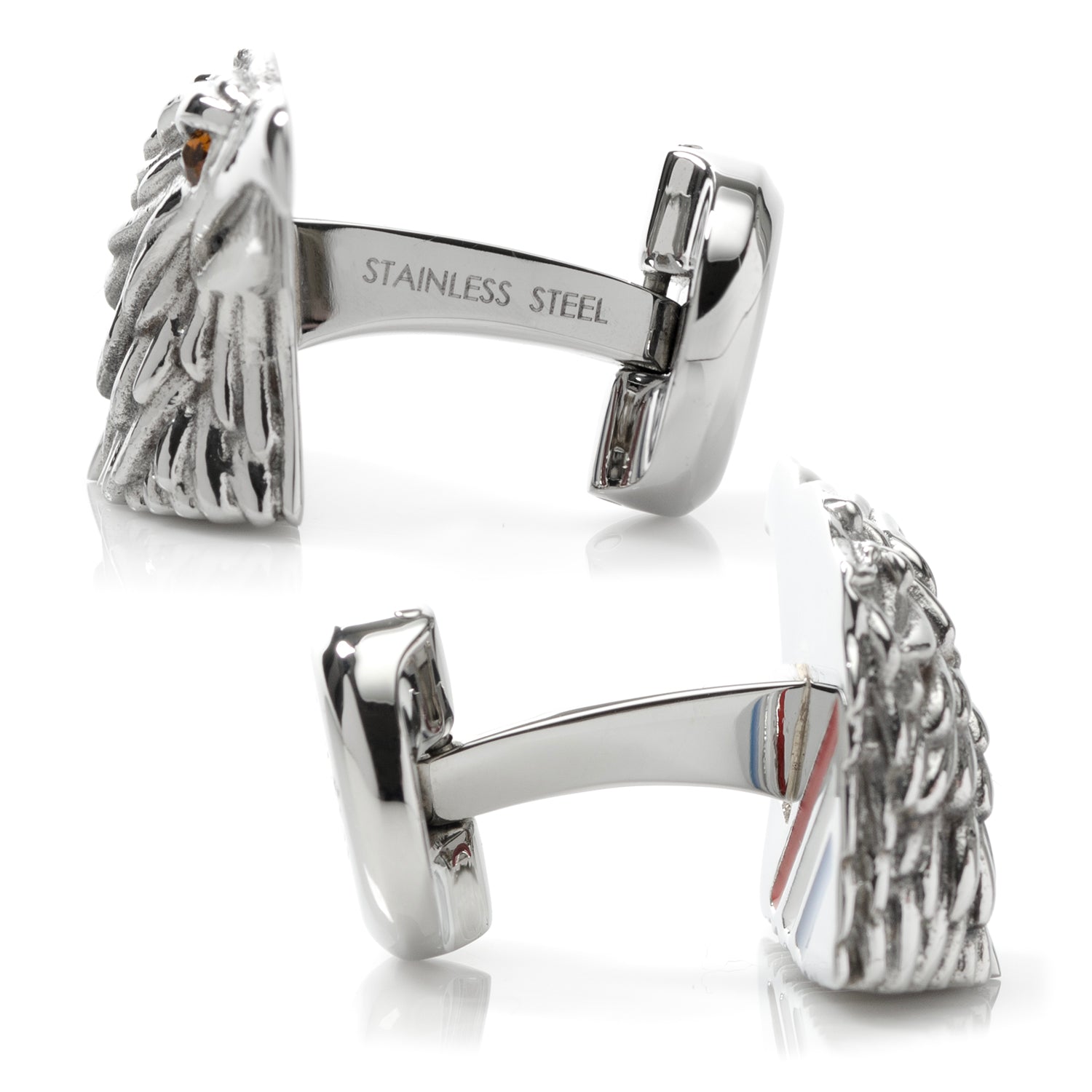 Stainless Steel Eagle Head Cufflinks Image 4