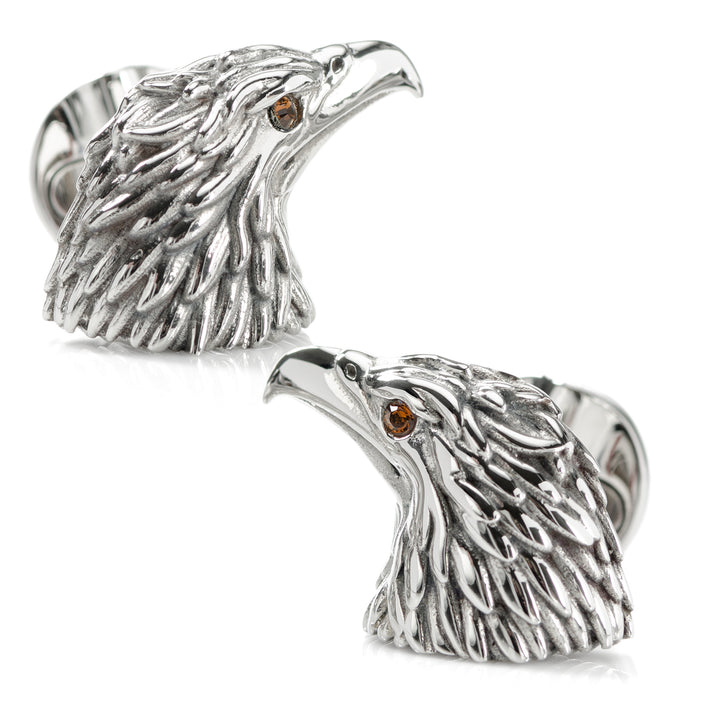 Stainless Steel Eagle Head Cufflinks Image 5