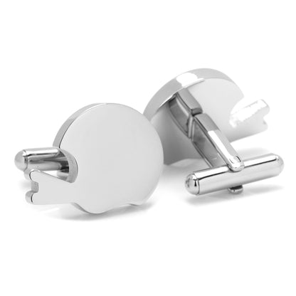 Stainless Steel Engravable Football Helmet Cufflinks Image 2