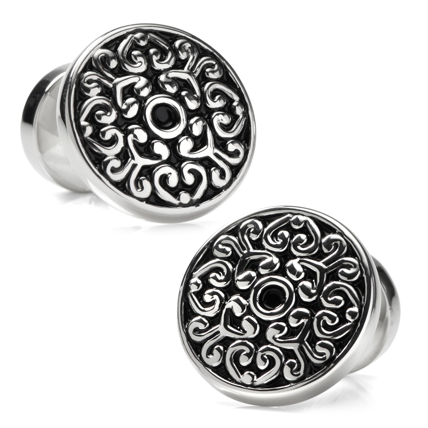 Antique Filigree Round Cufflinks Image 1