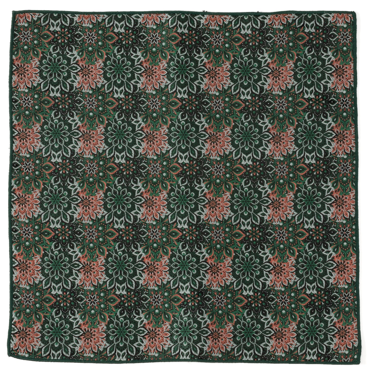 Green Floral Pocket Square Image 1