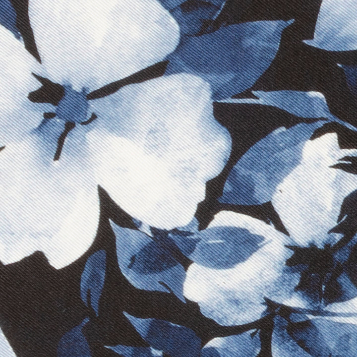 Painted Floral Black Pocket Square
 Image 3