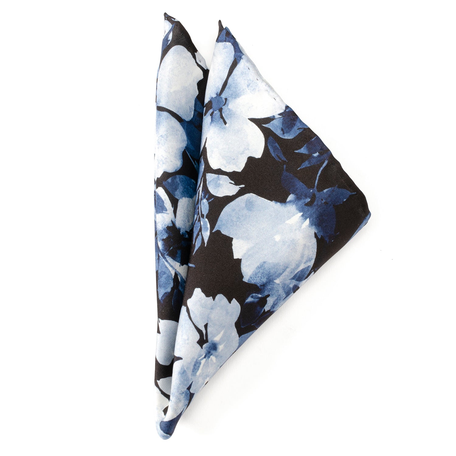 Painted Floral Black Pocket Square
 Image 4