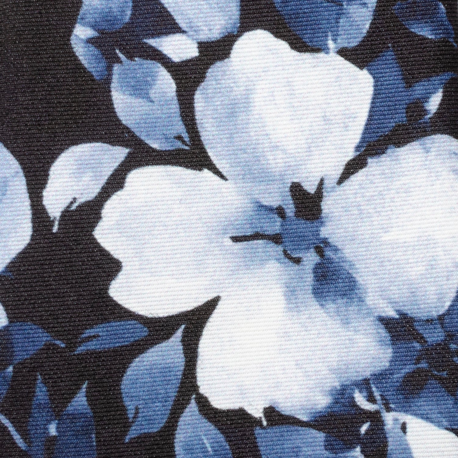 Painted Floral Black Silk Men's Tie Image 4