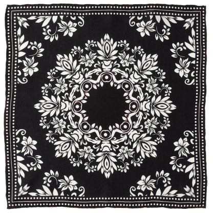 Black/White Men's Silk Pocket Square Image 1