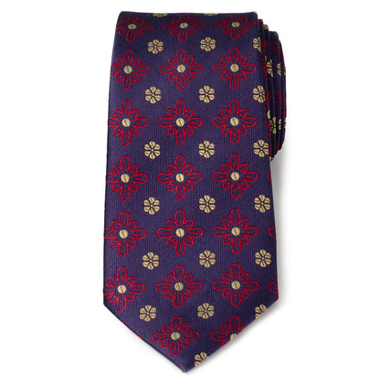 Deep Purple Floral Men's Tie Image 3