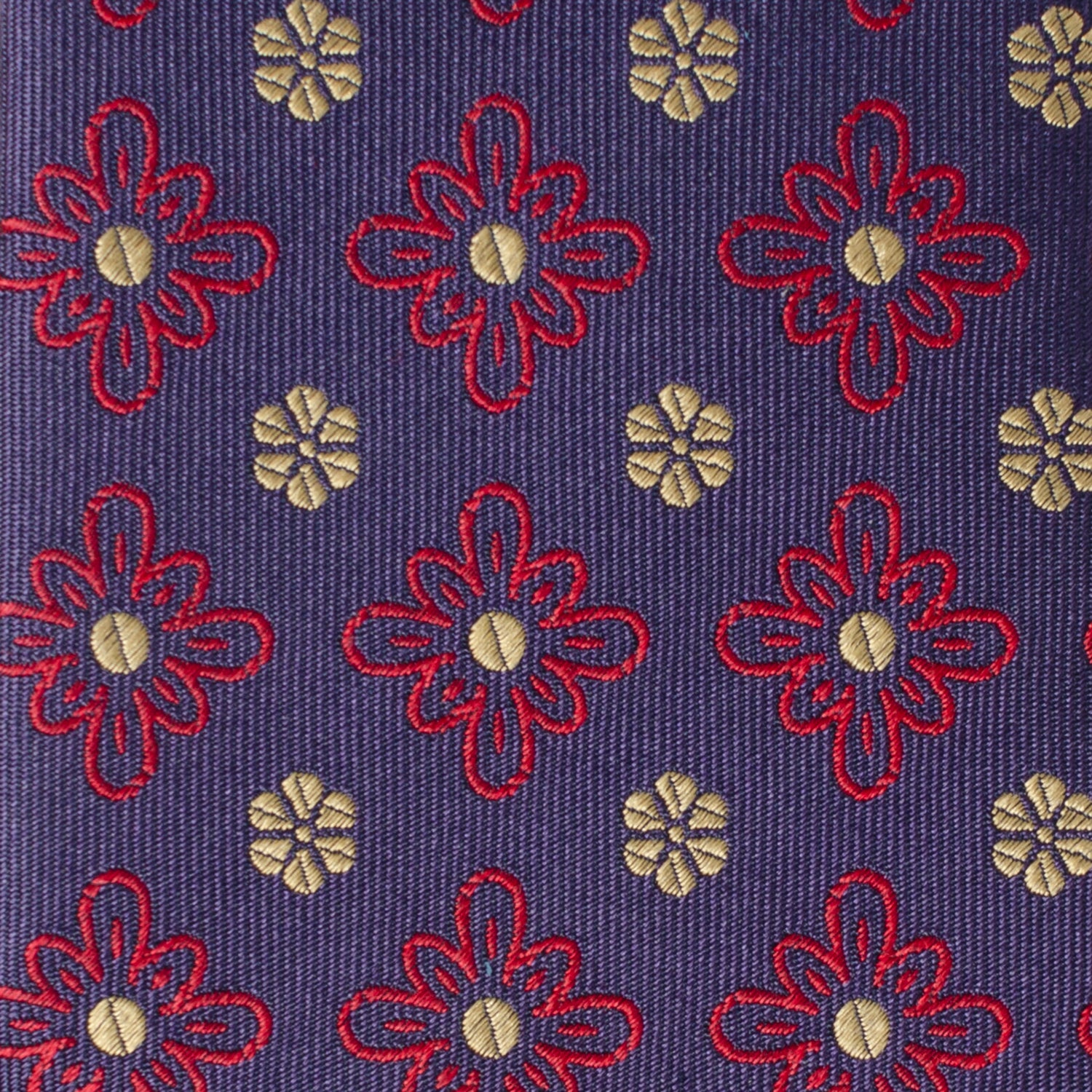 Deep Purple Floral Men's Tie Image 4