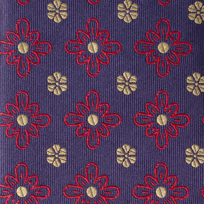 Deep Purple Floral Men's Tie Image 4