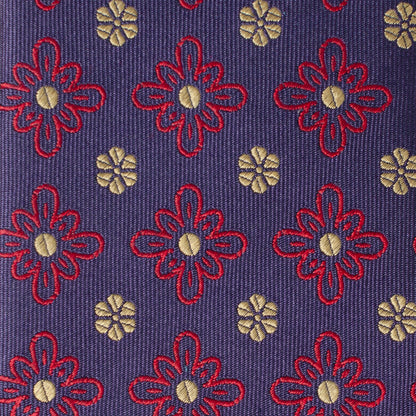 Deep Purple Floral Men's Tie Image 4