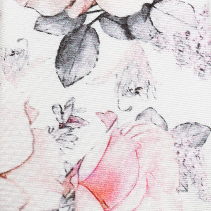 Painted Floral Gray Silk Men's Tie
 Image 5