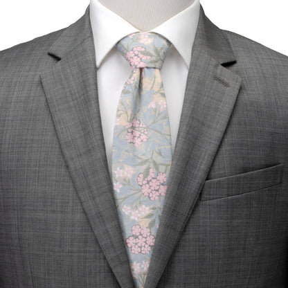 Light Blue Floral Men's Tie Image 2
