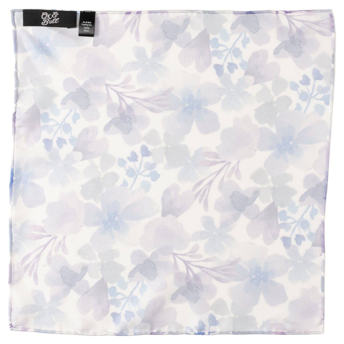 Watercolor Lavender Mix Men's Silk Pocket Square Image 3