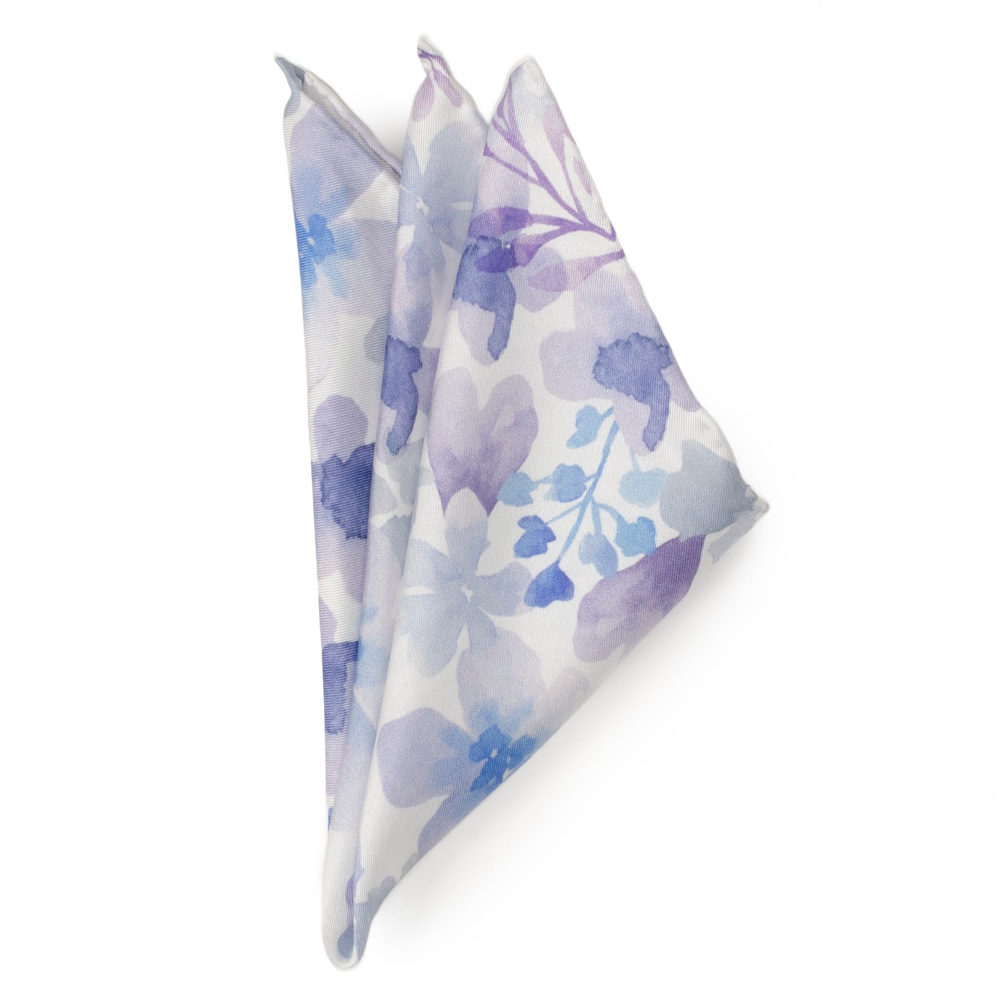 Watercolor Lavender Mix Men's Silk Pocket Square Image 4