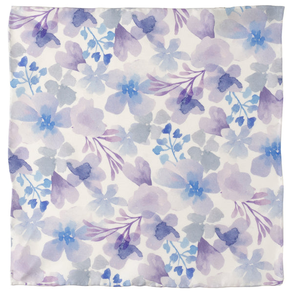 Watercolor Lavender Mix Men's Silk Pocket Square Image 1