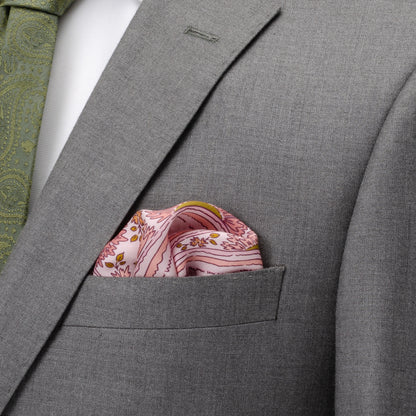 Floral Blush Paisley Pocket Square Image 2