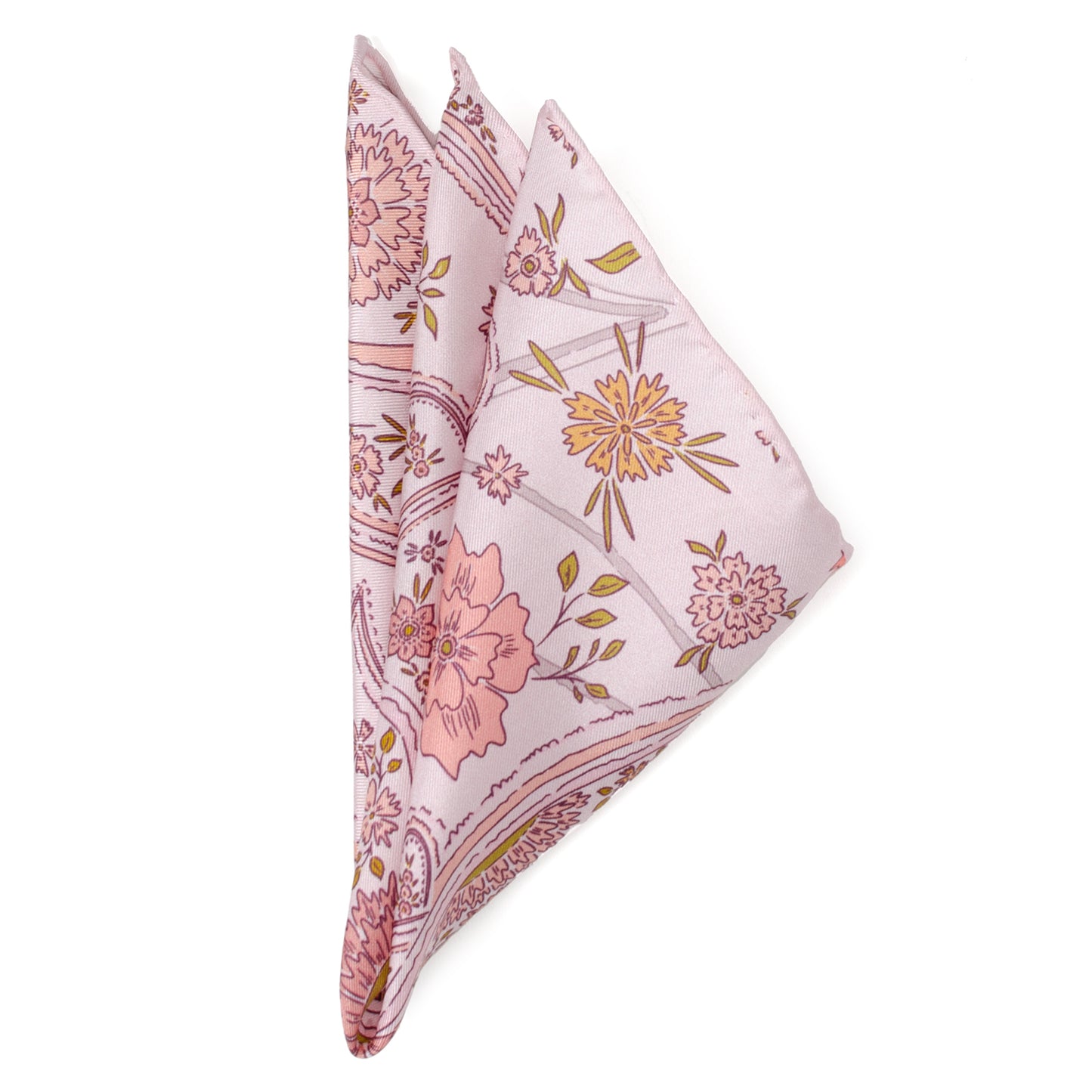 Floral Blush Paisley Pocket Square Image 4