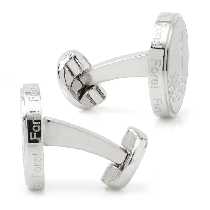 Ox and Bull - Golf Fore Silver Cufflinks Image 4