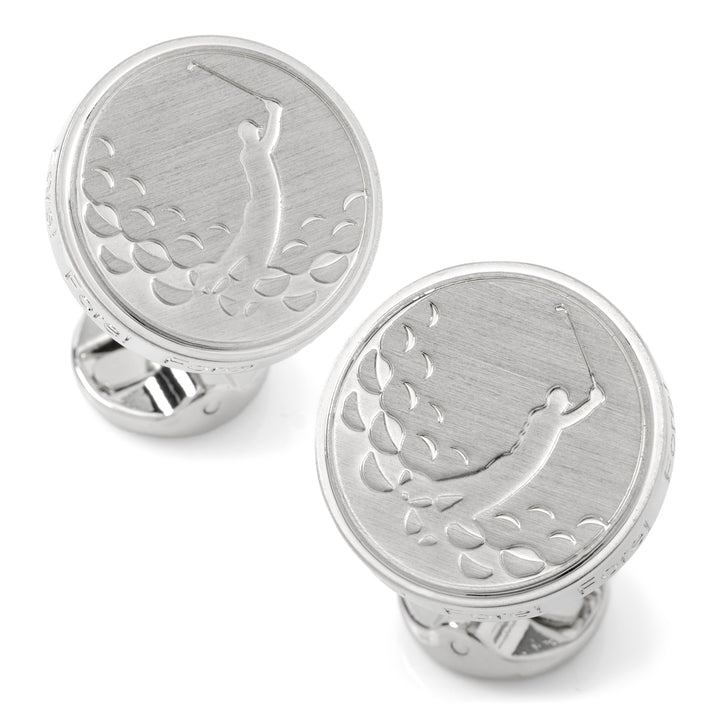 Ox and Bull - Golf Fore Silver Cufflinks Image 1
