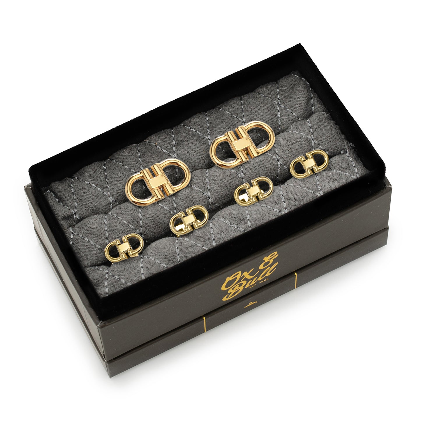 Horse Bit Gold Stainless Steel Stud Set Image 2