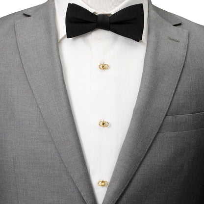 Horse Bit Gold Stainless Steel Stud Set Image 2