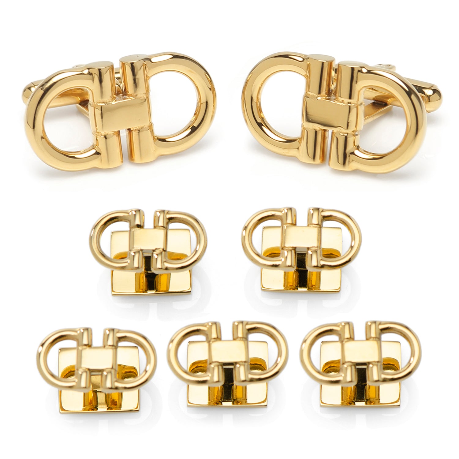 Horse Bit Gold Stainless Steel 5-Stud Set Image 1