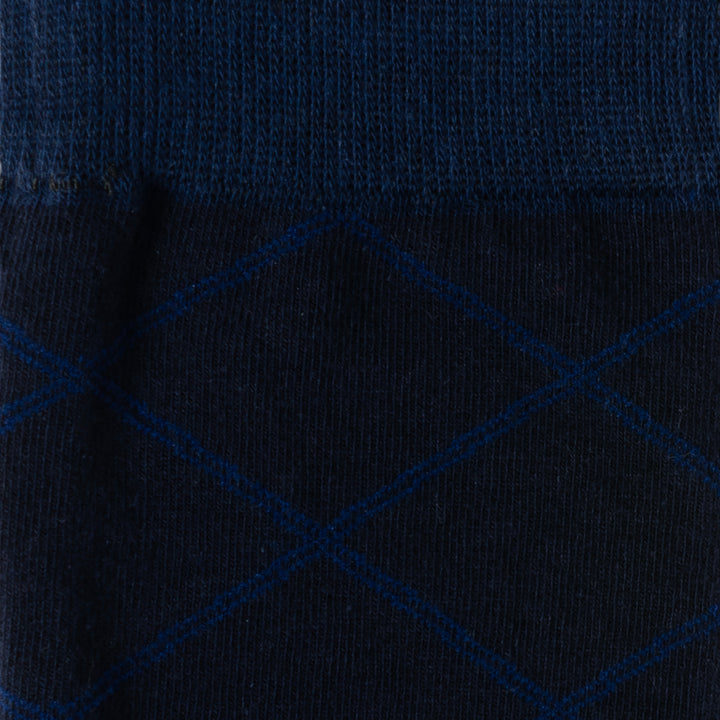 Grid Navy Men's Socks Image 3