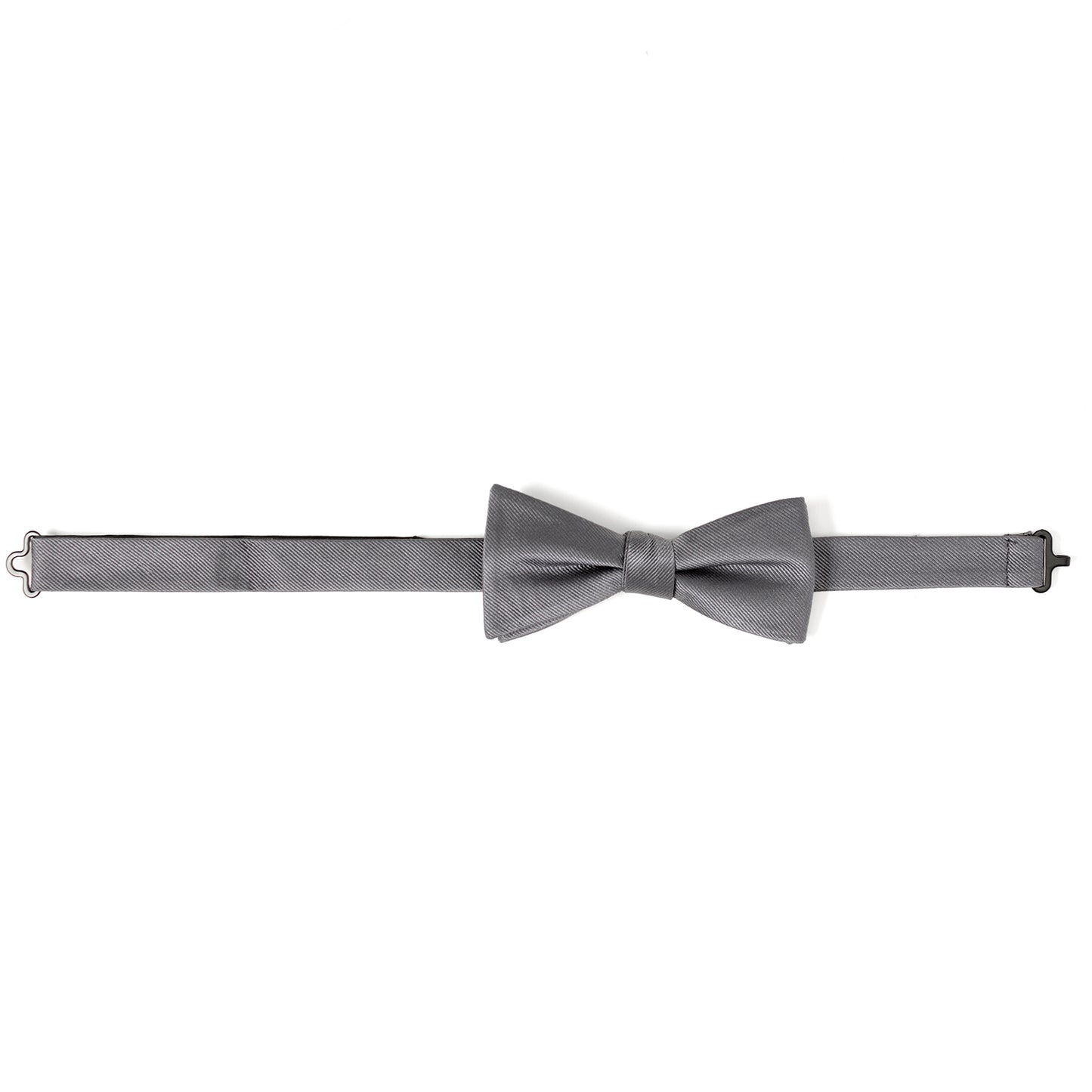 Gray Silk Bow Pre-Tie Image 3