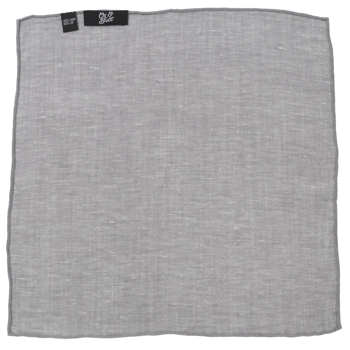 Gray Linen Pocket Square Image 2