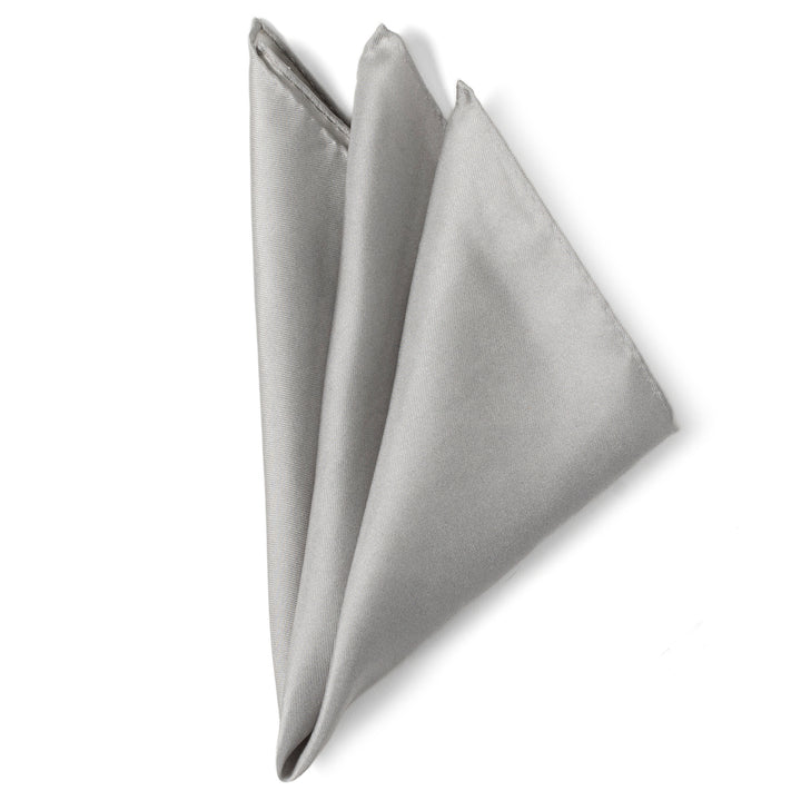 Gray Silk Pocket Square Image 3