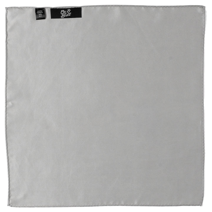 Gray Silk Pocket Square Image 4