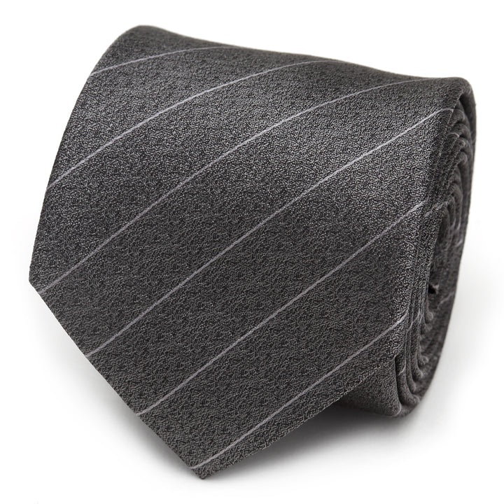 Woven Gray Stripe Men's Tie Image 1
