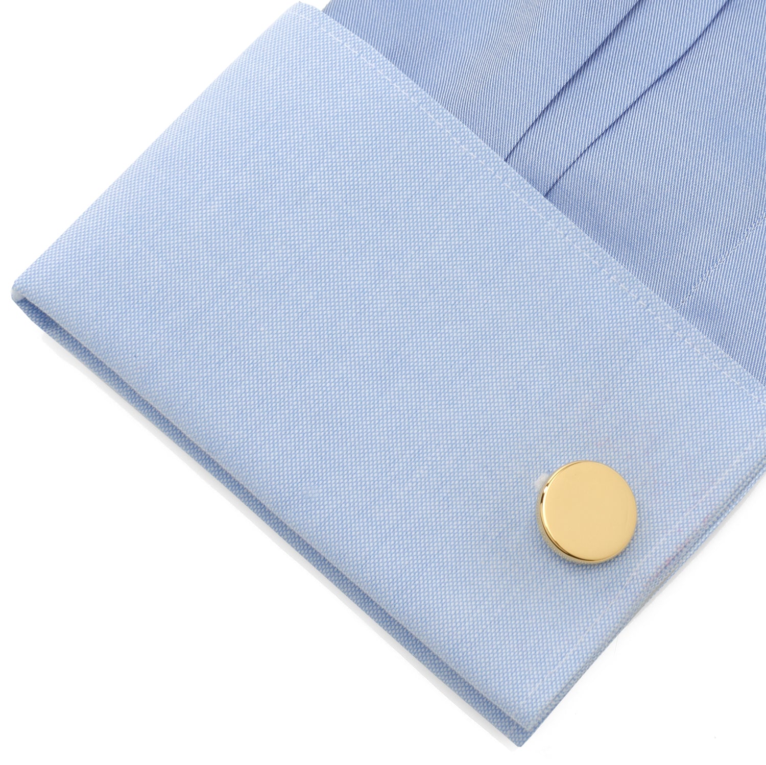 Stainless Steel Gold Engravable Bar Necklace and Cufflinks Gift Set Image 8