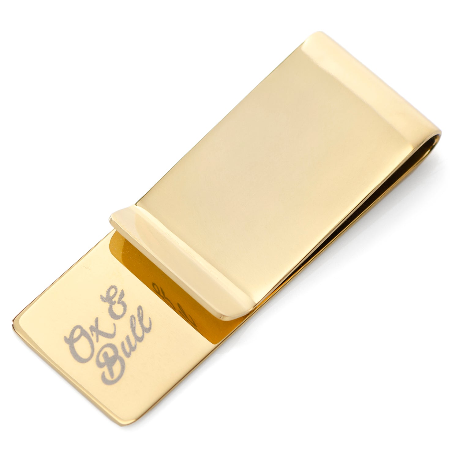 Stainless Steel Gold Engravable Money Clip Image 4