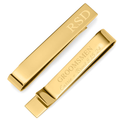 Wedding Party Gold Engravable Tie Bar Image 8