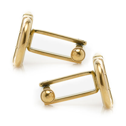 Horse Bit Gold Stainless Steel Cufflinks Image 3