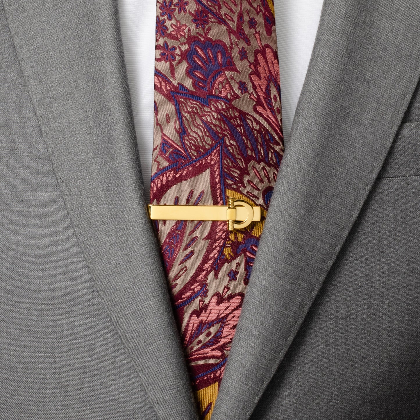 Horse Bit Gold Stainless Steel Tie Bar Image 2