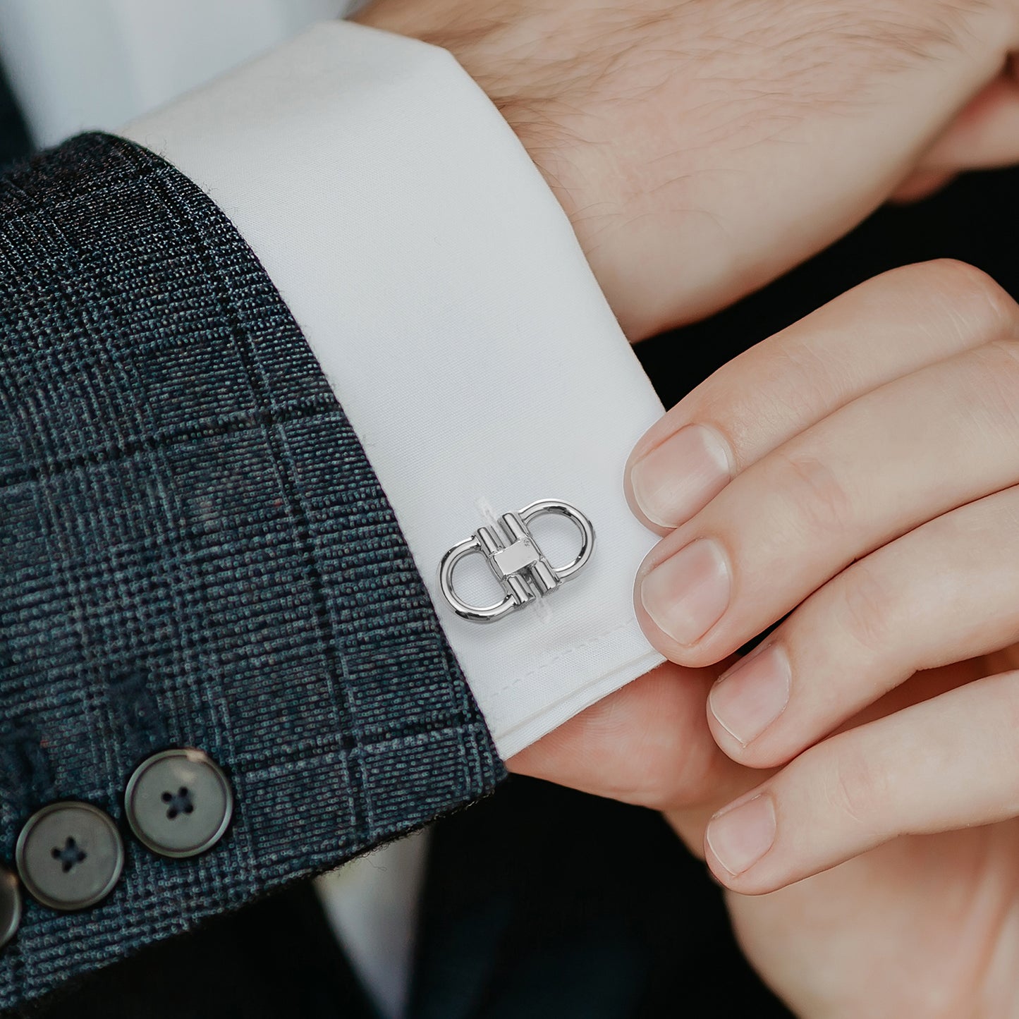 Horse Bit Stainless Steel Cufflinks Image 6