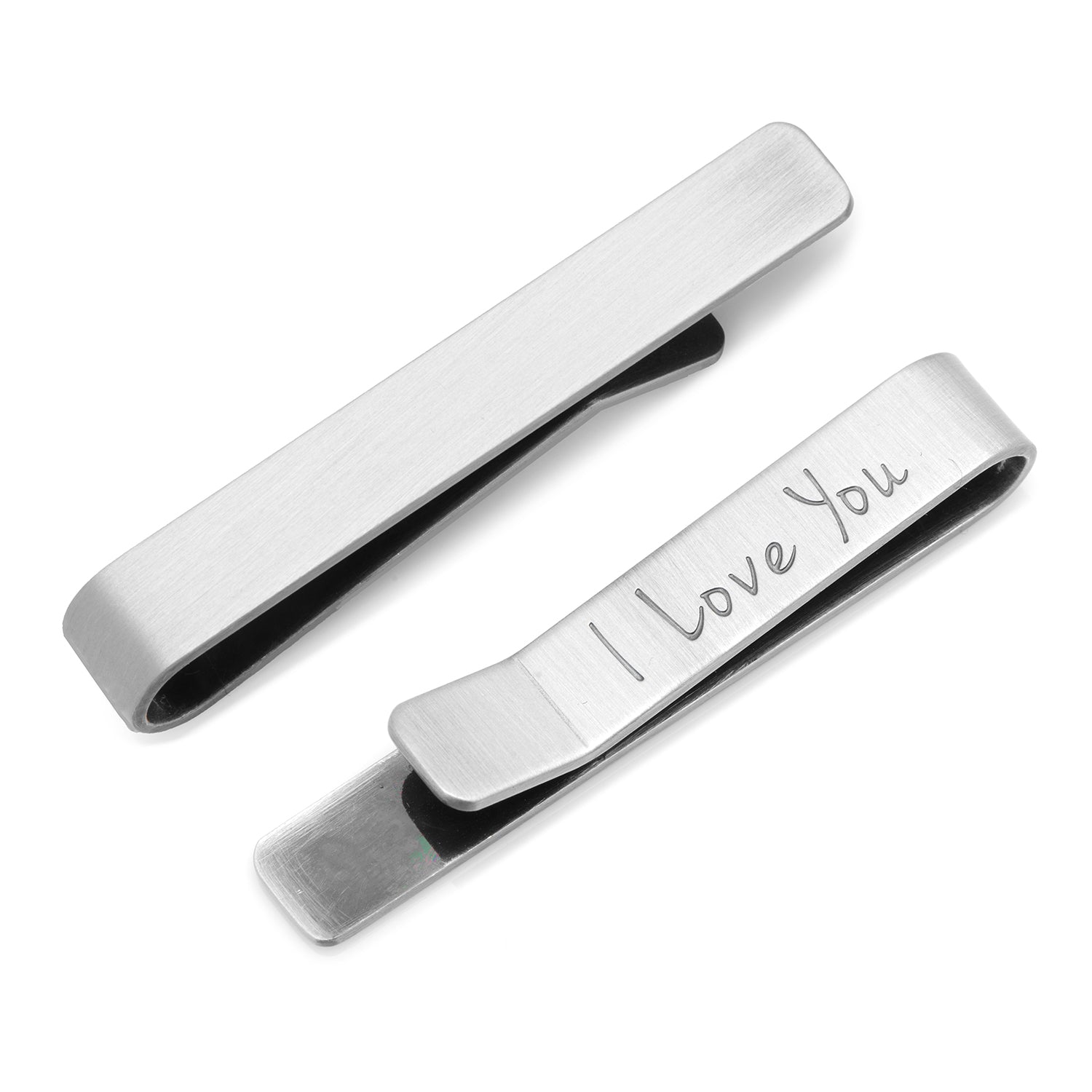 "I Love You" Hidden Message Tie Bar Image 1