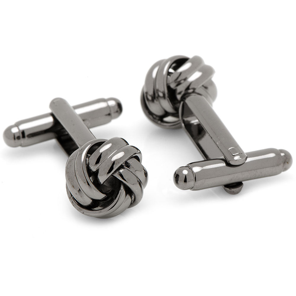 Gunmetal Knot Cufflinks Image 2